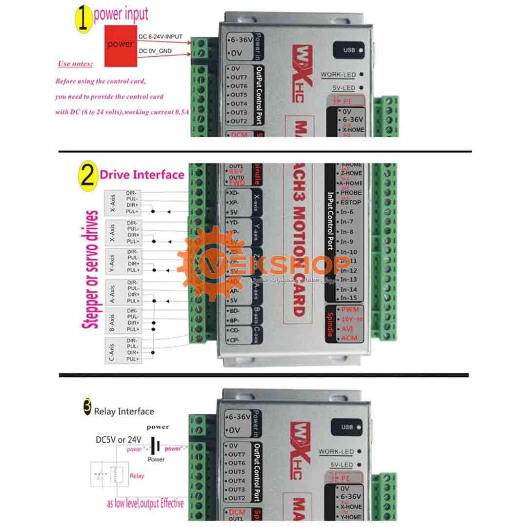 CNC controler 3.4.5 axis Mach3 Motion Card-8