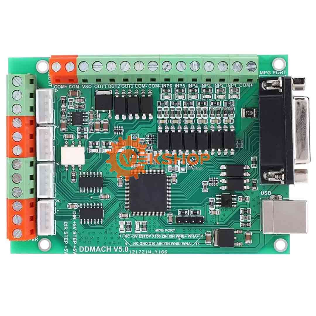 CNC controler 5 axis Mach3 Frequency 100 kHz-1 برد کنترلر سی ان سی (CNC) ۵ محور مچ تری Mach3 فرکانس ۱۰۰ کیلوهرتز