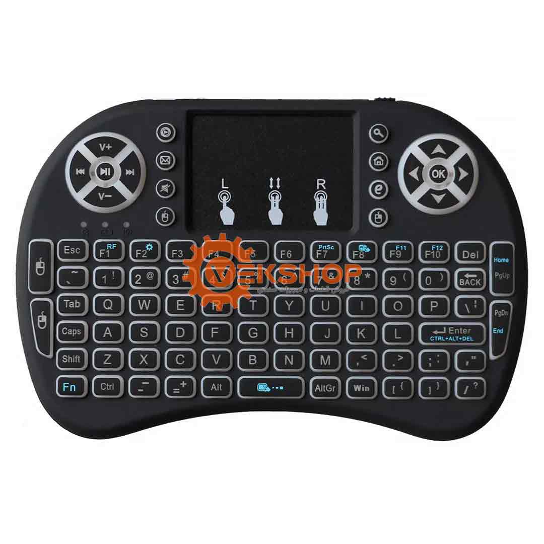 مینی کیبورد بی سیم مدل i8 backlit-1 مینی کیبورد بی سیم مدل i8 backlit