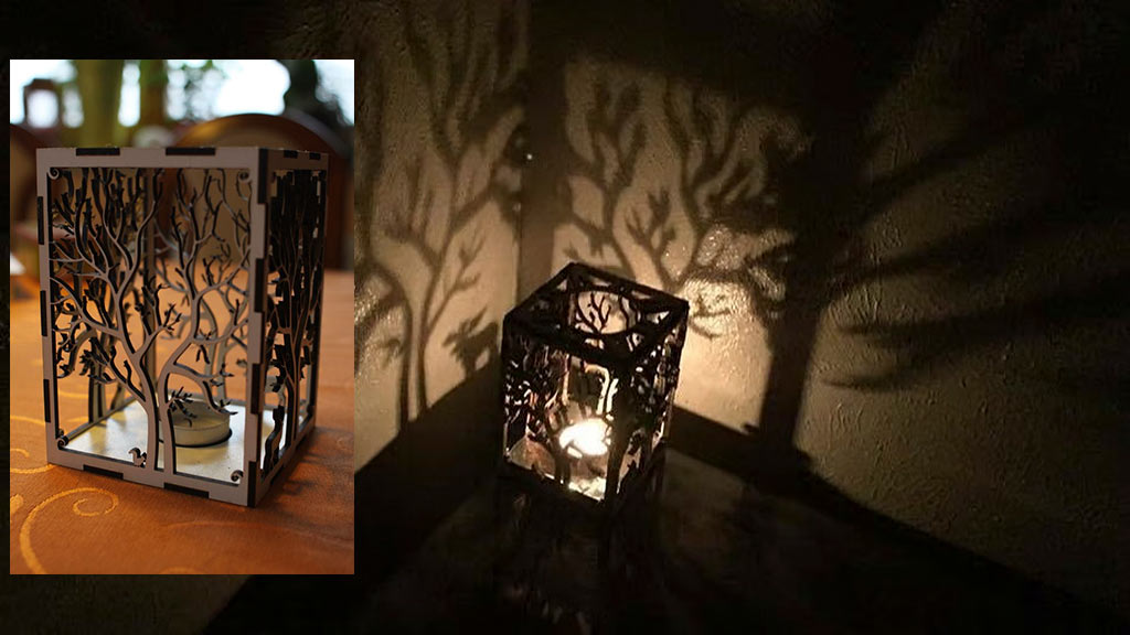 نگهدارنده شمع چوبی